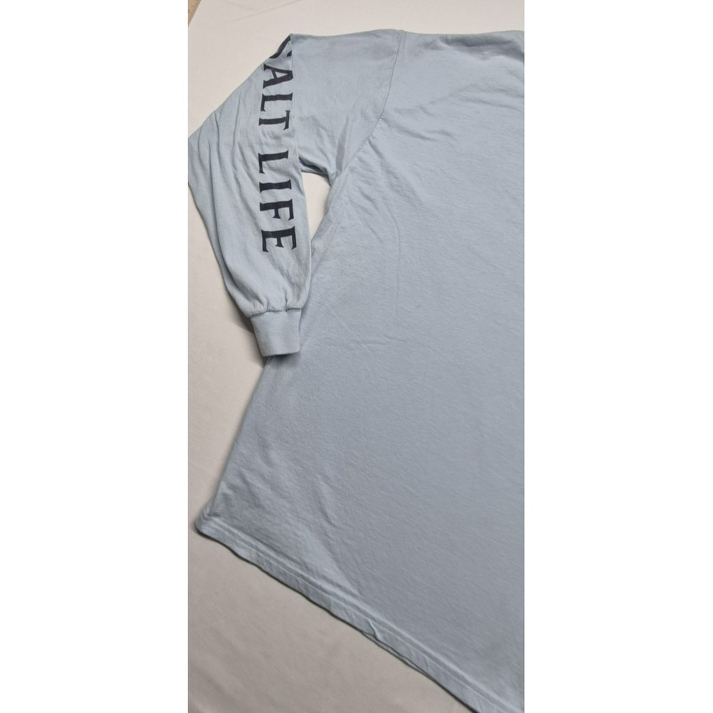 Salt Life Men's Marlin State of Mind light Blue Pocket Long Sleeve T-Shirt - Lg - Picture 4 of 12